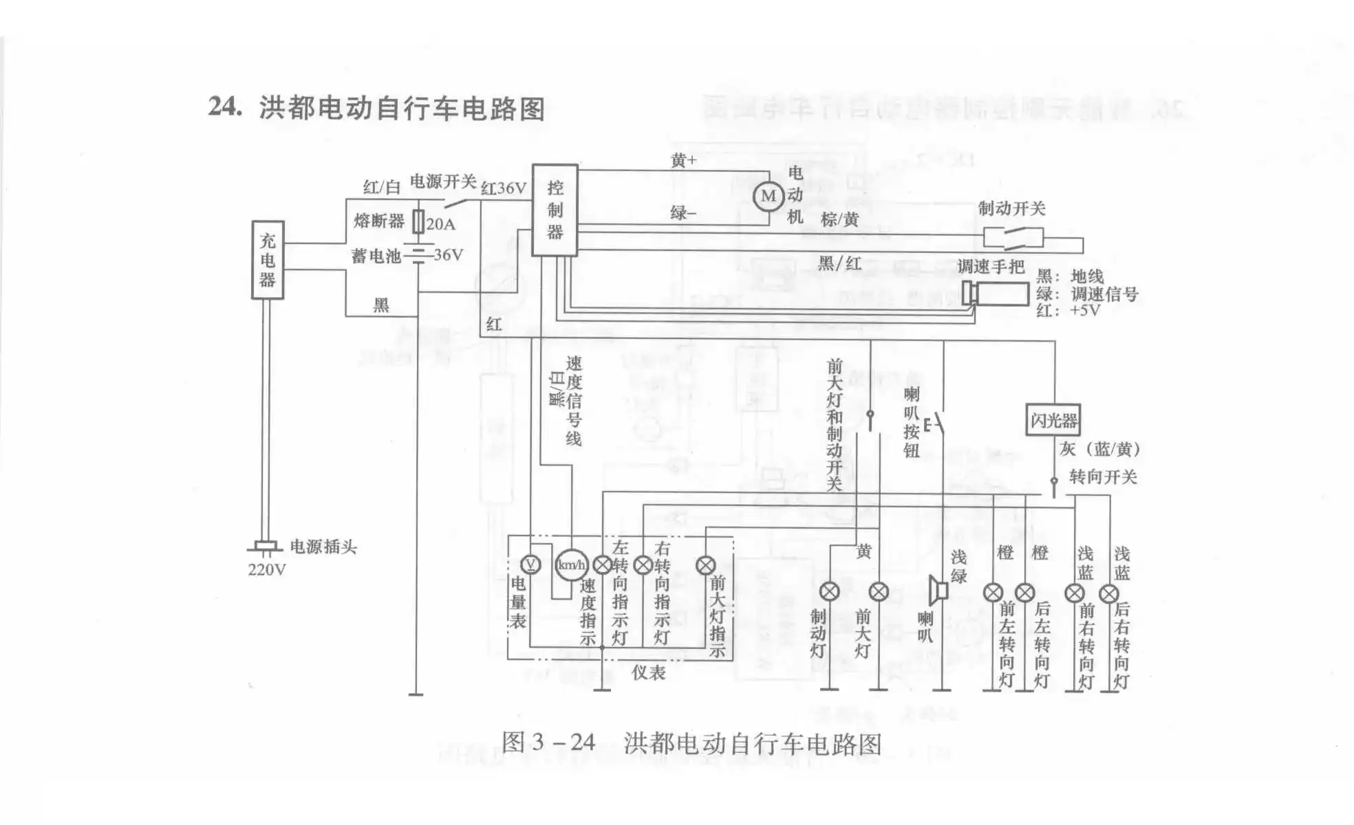 Hongdu Electric Bicycle Circuit Diagram