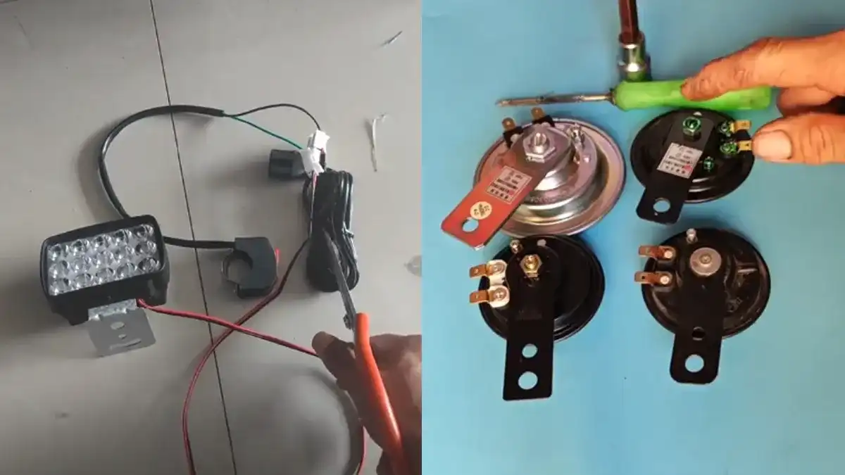 Electric bicycle horn and lighting